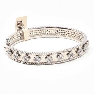 18K Gold OverLay 925KSterling SilverWithCZBracelet
